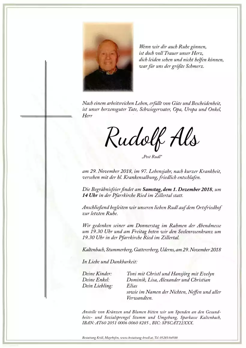Parte von Rudolf Als
